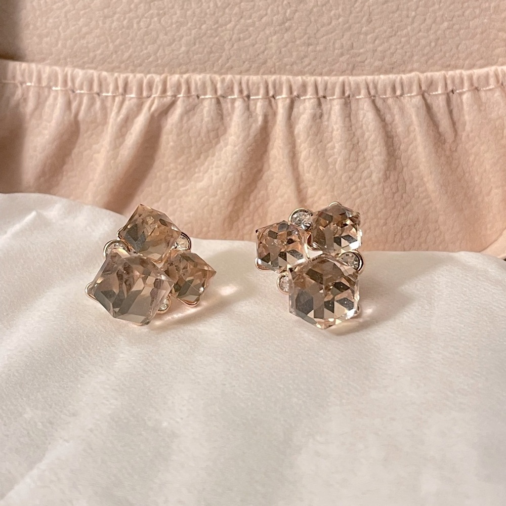 Cubic Crystal Stud Earrings